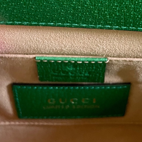 GUCCI GG Supreme Monogram Flora Web Small Ophidia Chain Shoulder Bag Green. NWOT - Picture 11 of 15